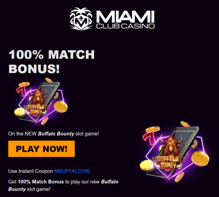 Will Buffalo Bounty (Game Review) at Miami Club Casino Lead You to the Ultimate Jackpot?