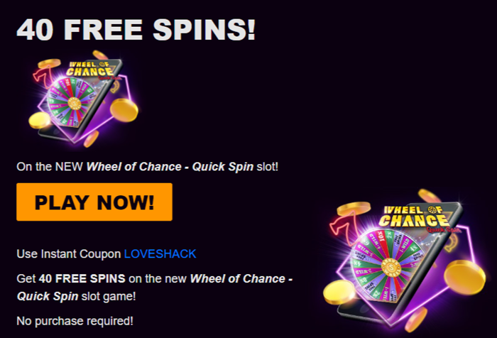 Miami Club Casino 40 Free Spins on Wheel of Chance - No Deposit Bonus