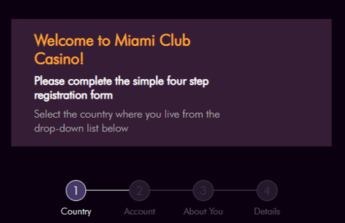 Miami Club Casino How To Register