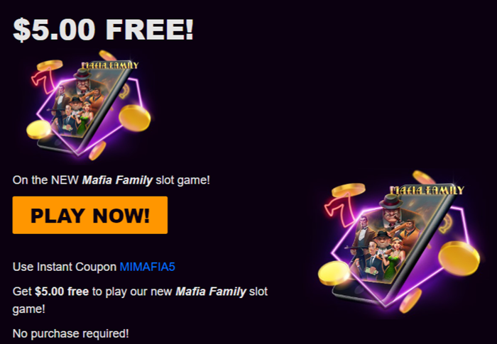 Miami Club Casino Mafia Family Slot Review $5 No Deposit Bonus Code